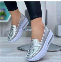 Charger l'image dans la galerie, Baskets à semelle compensée pour femmes