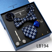 Charger l&#39;image dans la galerie, Ensemble de cravates en soie pour homme avec emballage de Luxe  , 8 pièces
