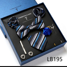 Charger l&#39;image dans la galerie, Ensemble de cravates en soie pour homme avec emballage de Luxe  , 8 pièces
